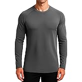 NASBING Mens Thermal Long Sleeve Shirt Base Layer Cold Weather Fleece Lined Underwear Tops Winter Undershirt