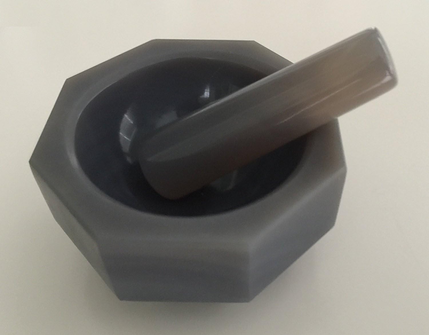 Agate Mortar and Pestle Deep Form Set 65x50x22mm