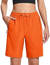 MAGCOMSEN Hiking Shorts Women Orange Quick Dry
