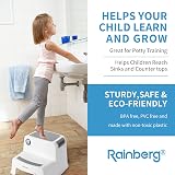 Rainberg Toddler Toilet Training Seat with 2 Step Stool Handles Anti-Slip view 5