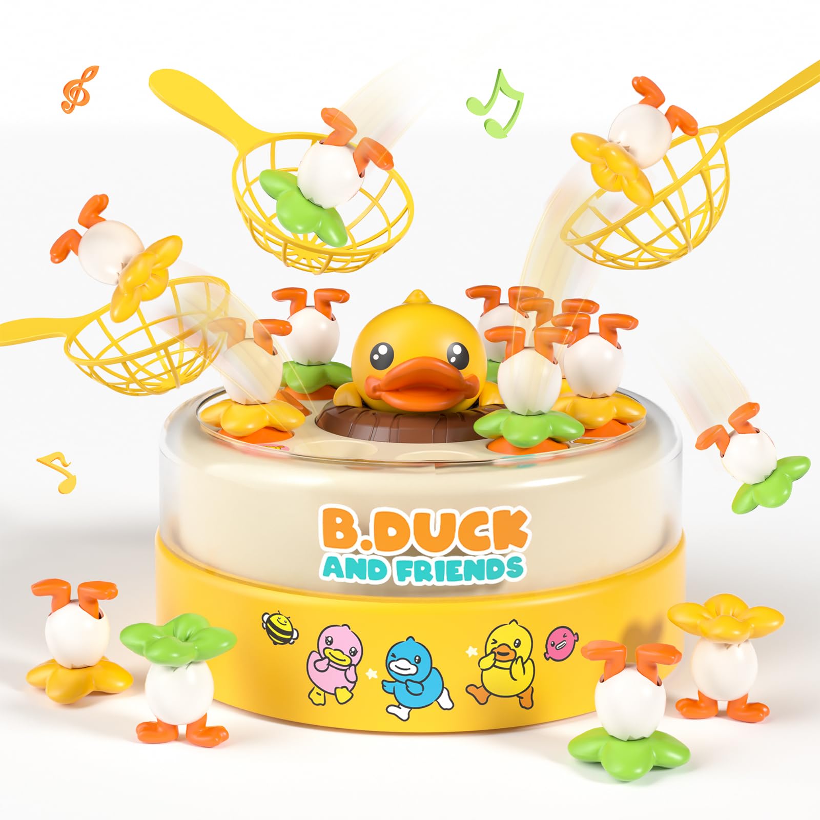 Photo 1 of B.Duck Catch and Bounce Games Toys for Kids 3-5, B.Duck Board Games with 3 Nets for Kids 4-6, Birthday Gifts for Toddler Boys Girls 3 4 5 6 Years Old
