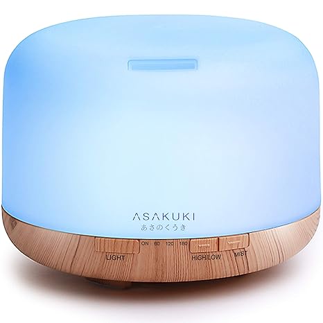 ASAKUKI Essential Ultrasonic Aromatherapy Oil Diffuser