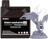 ELEGOO Upgraded Water Washable 3D Printer Resin 2.0 Grey 2KG 405nm UV Curing