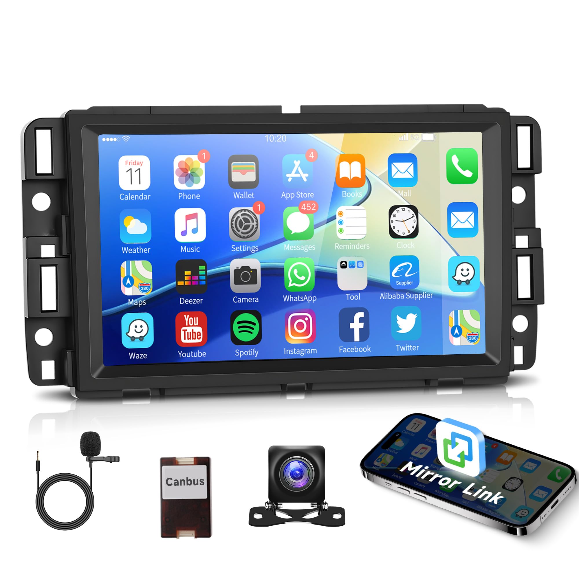 Photo 1 of Rimoody Android Car Radio for GMC Chevrolet Buick Hummer, 7’’ Touch Screen Car Stereo GPS Navigation Mirror Link AHD Camera Bluetooth WiFi FM/RDS MIC SWC