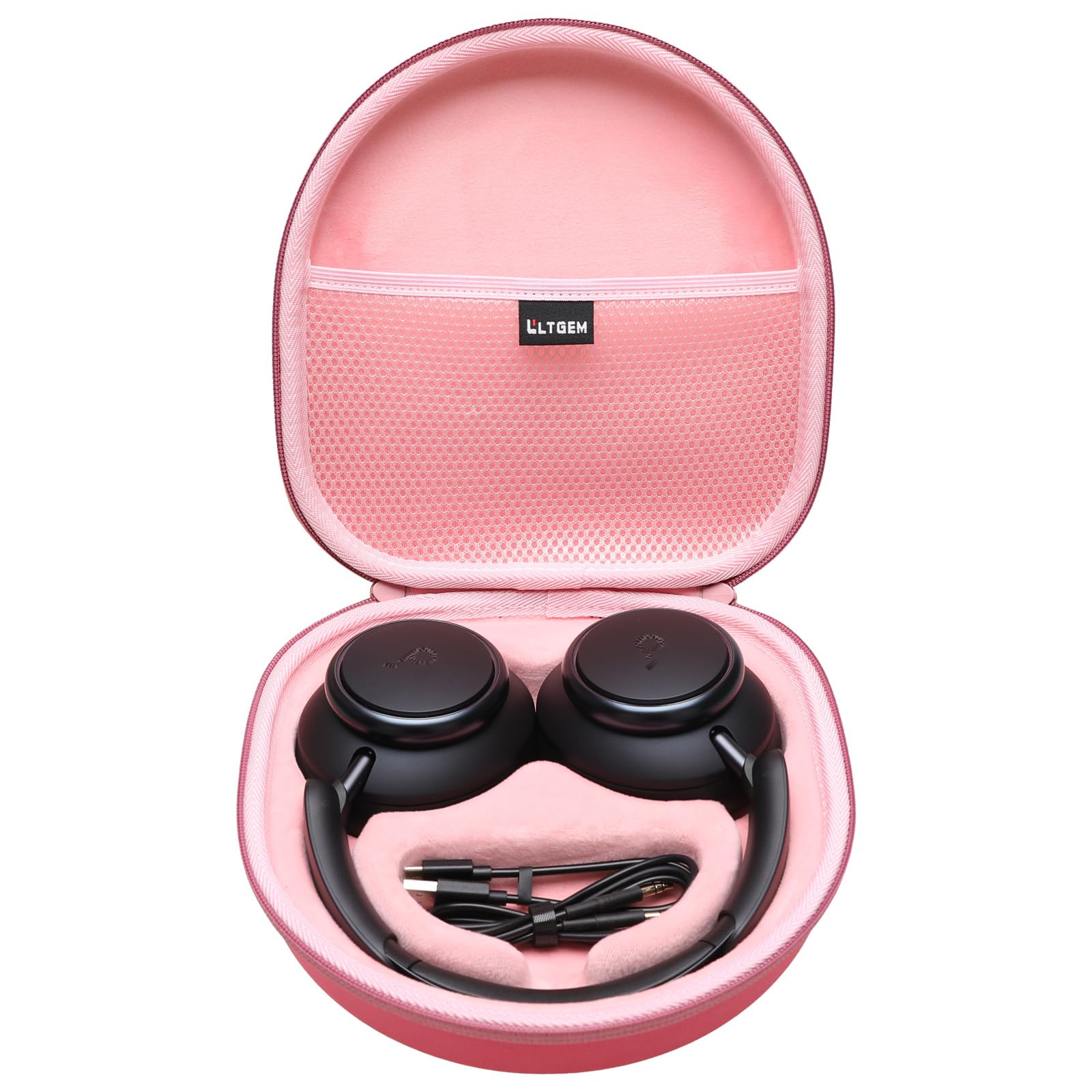 L LTGEM Carrying Case for soundcore by Anker Q20 Q20i Q30 Q35 Q45 H30i Hybrid Active Noise Cancelling Headphones - Portable Travel Bag (Case Only) - Pink