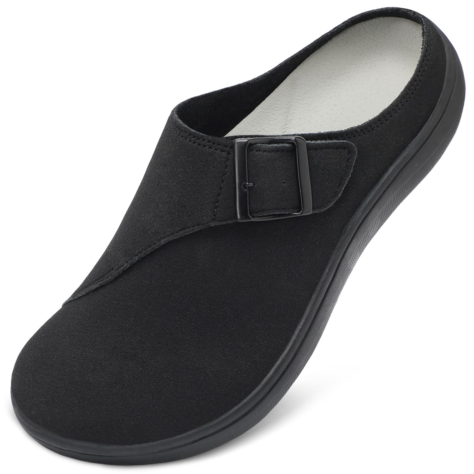 Photo 1 of LeIsfIt Womens Wide Clogs Adjustable Diabetic Mules Slip on Clog Slippers for Swollen Edema Feet Wide Width Mules Potato Shoes Black Size 10