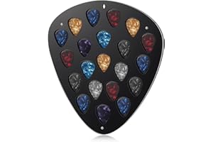 Teenyyou Guitar Pick Display Case Holder Wall Mountable Guitar Pick Storage Holder Case Gifts for Men Music Lovers Players Guitarist Collectible Decoration(Picks, Black-3)