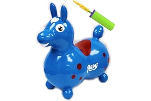 Gymnic Rody Horse Inflatable Bounce & Ride, Matty's Toy Stop" Exclusive Blue & Red (7024)