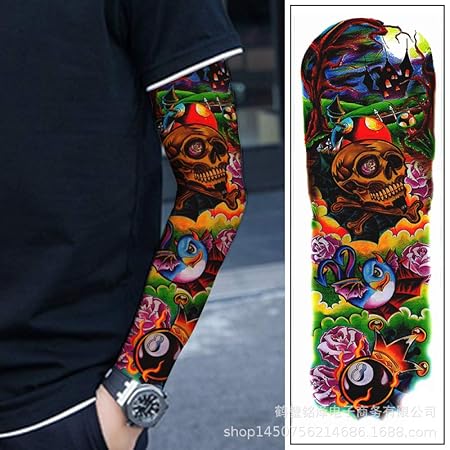 Tzxdbh 3pcs Full Bras Autocollant De Tatouage étanche Hommes