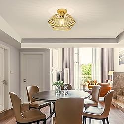 Jasopacp 1-Light Modern Gold Flush Mount Ceiling