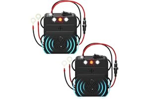 JAHY2TECH Under Hood Rodent Repeller, Professional Mouse Repellent, Ultrasonic 12V Car Pest Repeller Squirrels, Pack Rat Deterrent for Cars Trucks RV Engine Bay Warehouse Attic with Evictor Strobe Light 2 Pack