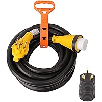 PEAKTOW PTR0123 RV & Generator Power Extension Cord 50Amp 25 Feet 125/250V 6/3 + 8/1 Gauge NEMA SS 2-50R to 14-50P 6250/12500