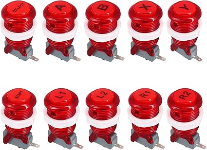 Amazon Sj Jx 10 Pcsアーケードゲームプッシュボタンとマイクロスイッチロゴx Yスタートセレクトpc Mame Raspberry Pi Sj Jx パソコン 周辺機器 通販