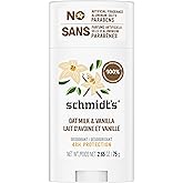Schmidt's Aluminum-Free Deodorant Vanilla &amp; Oat Milk Aluminum Free 2.65 oz | 24 Hour Odor Protection for Women and Men. With Natural Ingredients. Cruelty-Free