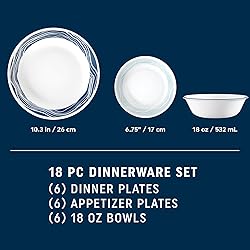 Corelle Vitrelle 18 Piece Glass Dinnerware Sets
