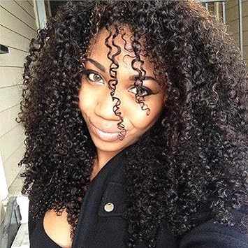 Amazon Com Vowigs Afro Kinky Curly 3b 3c Clip In Hair Extensions