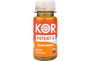KOR Shots Sea Buckthorn and Baobab Shot - 1.7 Fl Oz - Potent C - Superfoods Vitamin C Shot - USDA Certified Organic