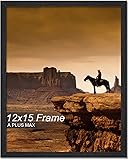 A PLUS MAX 12x15 Picture Frame, Black Engineered