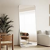 BEAUTYPEAK Silver Full Length Mirror, 71"x26" Rounded Corner Floor Mirror Standing Hanging or Leaning Against Wall, Suitable for Bedroom or Dressing Room