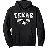 Texas Hoodie. Vintage Texas Sweatshirt Retro Design TX Pullover Hoodie