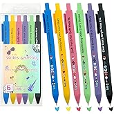 Taylor Style Gel Pens Set of 6 – Retractable Colored Gel Ink Pens for School, Journaling & Coloring, Cute Music-Inspired Stationery Gift for Students & Teachers