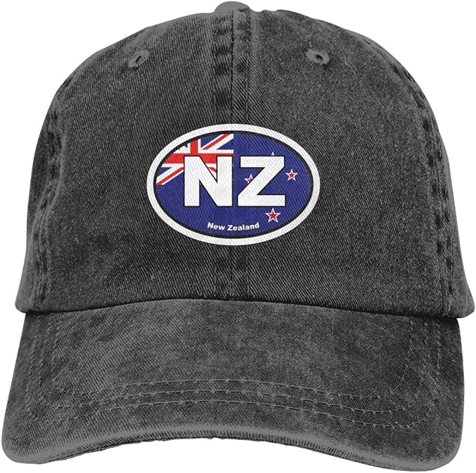 New Zealand Nz Flag Oval Cap Baseball Hat Adjustable Black Amazon.co
