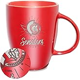 Rico Industries NHL Hockey Pittsburgh Penguins Sunburst 18oz Laser Engraved Ceramic Lustre Mug