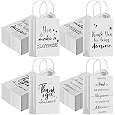 Chiisong 80 Pcs Employee Appreciation Gift Bags with Handles Bulk Thank You Gift Paper Bags Reusable for Team Staff Coworkers Holidays Valentine's Day Employee Appreciation Day Gifts