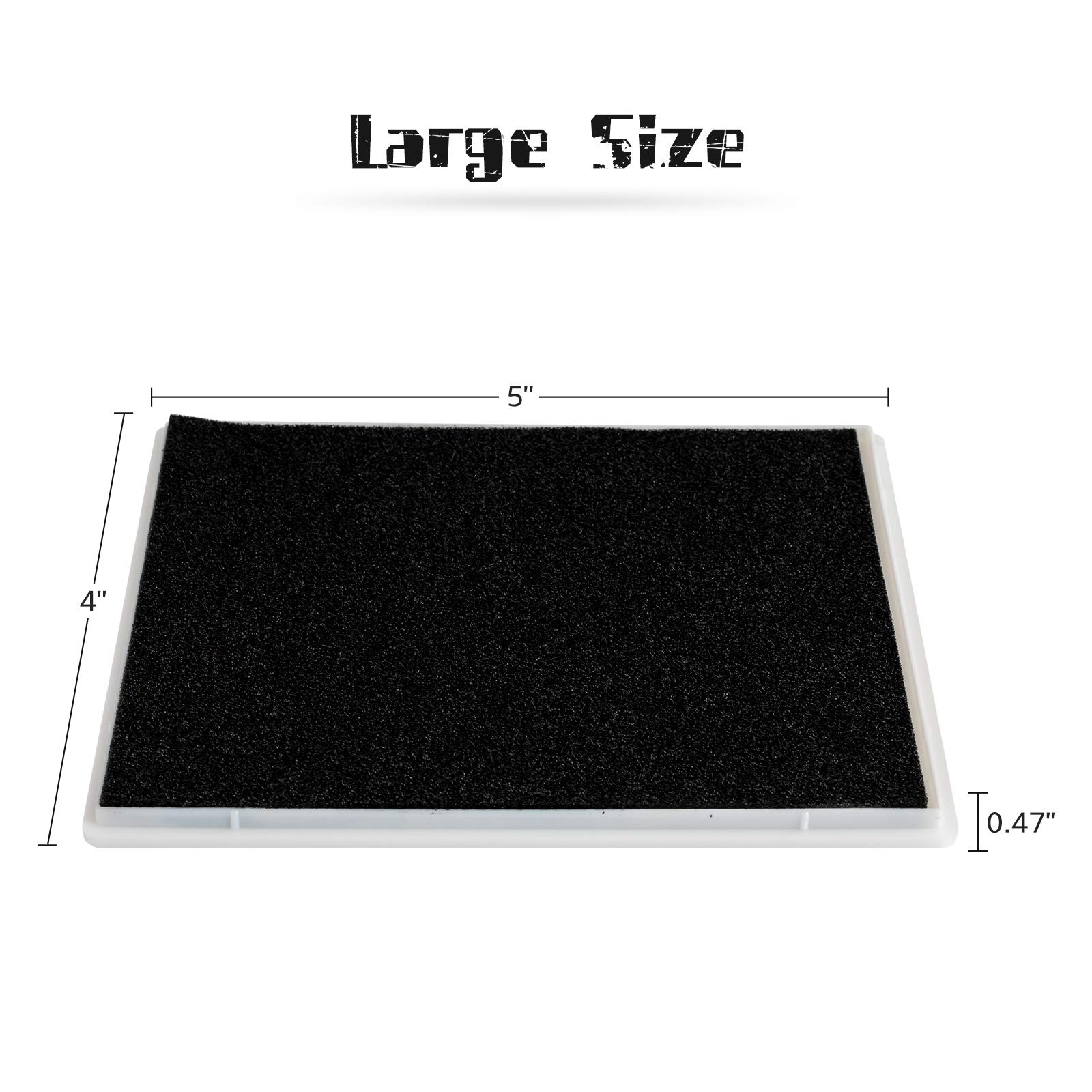 Ink Pad, 5x4'' Washable Stamp Ink Pad for Kids, Black
