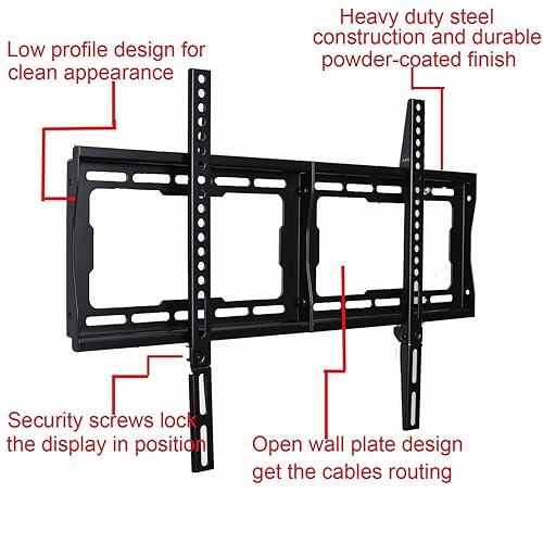 VideoSecu Ultra Slim TV Wall Mount For VIZIO 23-65 Inch TVs - Low Profile Bracket With 165lb Capacity