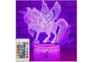 easuntec Unicorn Gifts Night Lights for Kids with Remote & Smart Touch 7 Colors + 16 Colors Changing Dimmable Unicorn Toys 1 2 3 4 5 6 7 8 Year Old Girl Gifts (Unicorn 16WT)