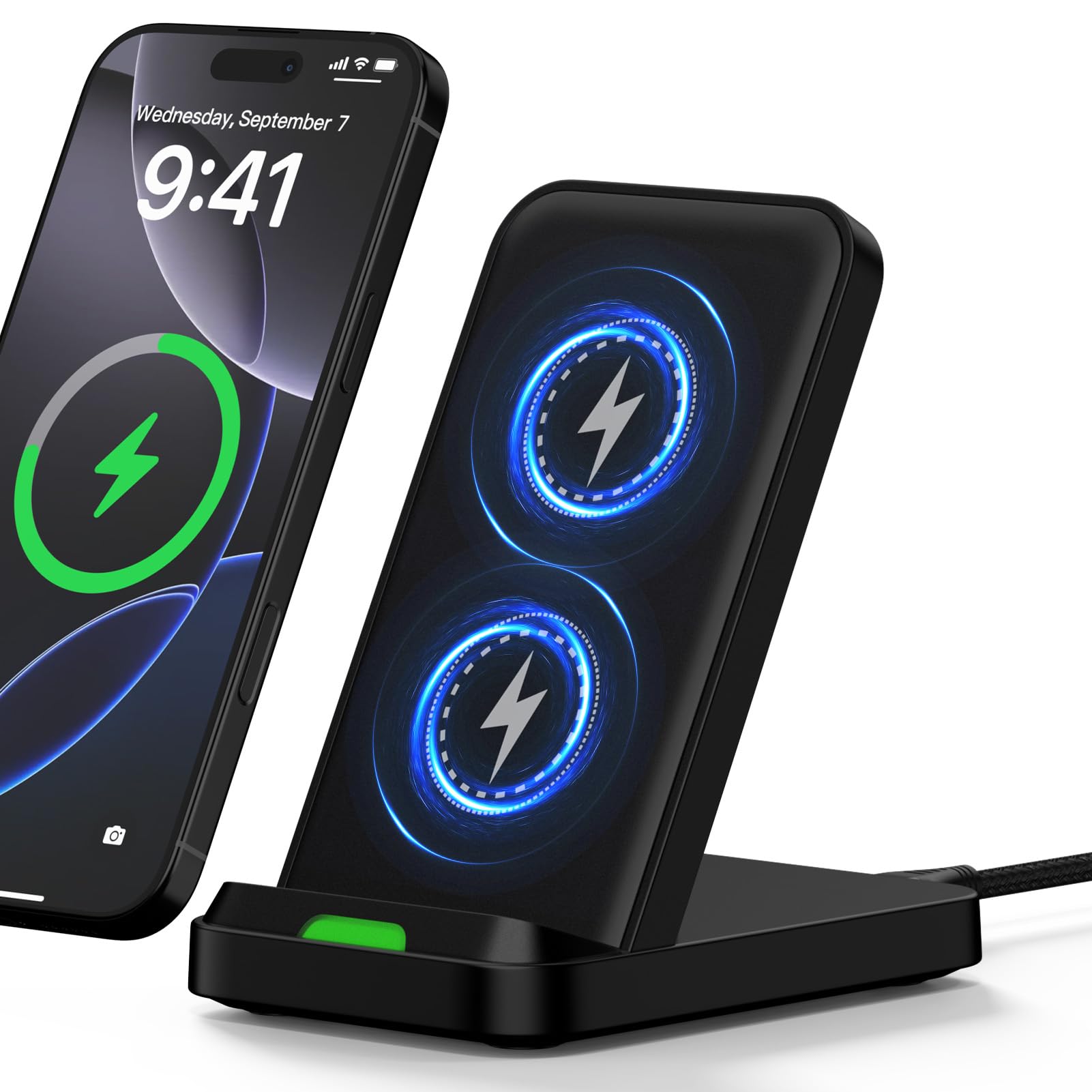 Photo 1 of Samsung Wireless Charger Fast Charging Stand Desk Phone Station for Android Samsung Galaxy S26 Ultra/S25/S24/S23/S22/S21,15W Fast Wireless Charger Pad for Motorola Edge 2025/G Stylus 5G/G Power 2025