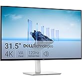 Dell 32 Plus 4K Monitor - S3225QS - 31.5-inch 4K (3840 x 2160) up to 120Hz 16:9 Display, VA Panel, AMD FreeSync Premium, 99% 