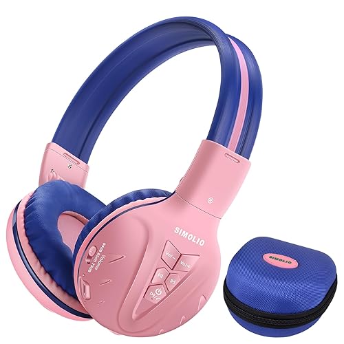 SIMOLIO Kids Wireless Headphones Girls with Volume Limited