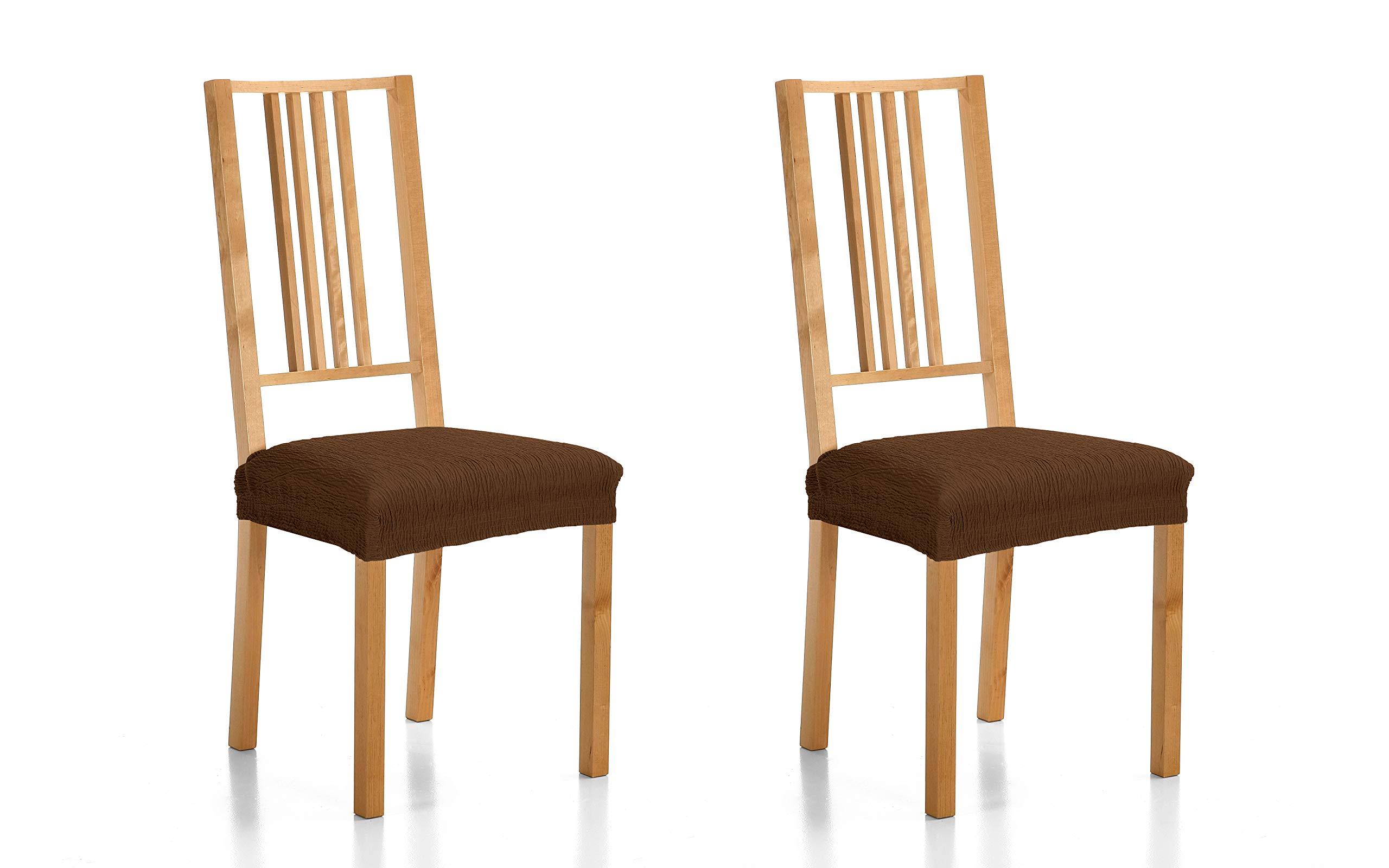 Martina Home Emilia Pack of Fabric Seat Covers 24x30x6 cm brown