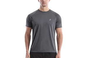 Roadbox Men's Rash Guard Short Sleeve, UPF 50+ UV Sun Protection Swim Shirts, Quick Dry Lightweight Water Surf Beach T-Shirt