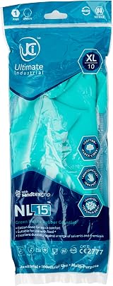 Ultimate Industrial NL15 Nitrile Gauntlets X-Large Green Chemical Solvent Grip view 2
