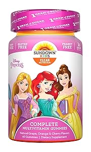 Sundown Kids Disney Princess Complete Multivitamin, 60 Gummies