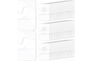 LARREL 200PCS Clear Self Adhesive Hang Tabs Hooks, Heavy Duty J-Hook Hanging Tags, Sticky Tabs Hang Hooks, Plastic Hanging Tags for Offices, Home and Retail Display in Business Shop
