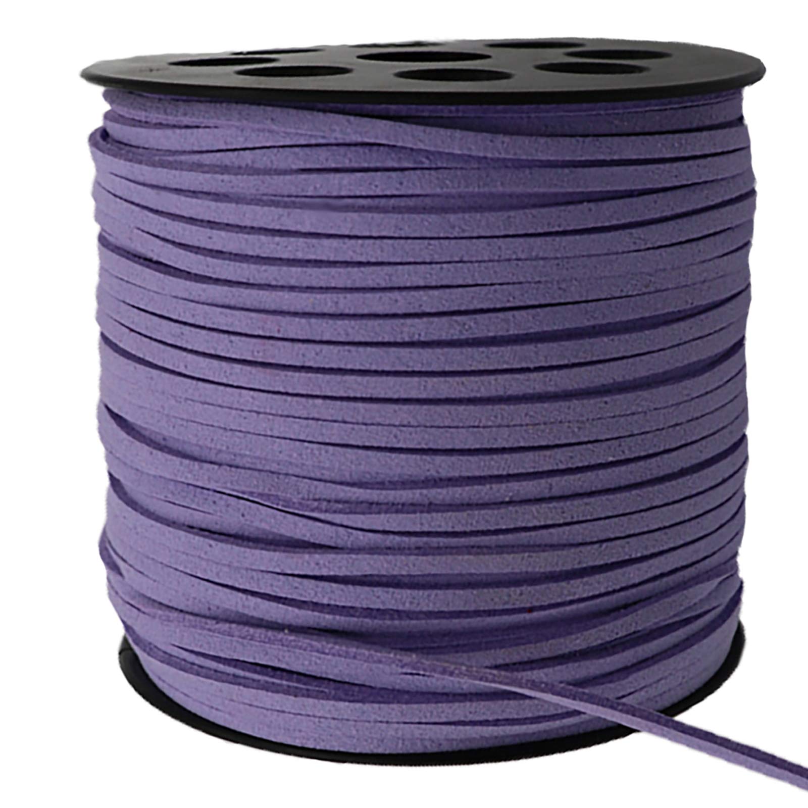ZKC 3mm x100 Yards Purple Suede Cord Suede Lace Faux Leather Cord with Roll Spool for Bracelet Necklace Beading DIY Handmade Crafts
