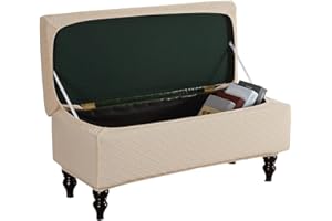 FUANGUI Ottoman Cover Stretch Storage Ottoman Bench Slipcover Printed Folding Storage Bench Ottoman Cover Footrest Stool Slipcover Footstool Protector Cover with Elastic Bottom,Medium