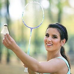 MBFISH Badminton Racket Set with 2 Carbon Fiber