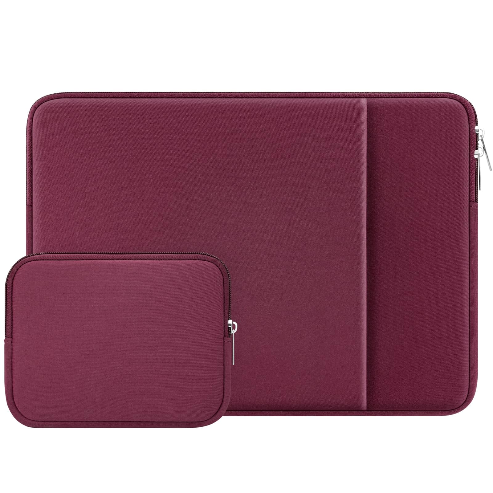 RAINYEAR 16 Inch Laptop Sleeve Protective Case with Front Pocket & Accessories Pouch, Compatible with 16" MacBook Pro/Max M1 M2 M3 M4 M5 A3428 A3429 A2141 A2485 A2780 A2991 A3403 A3186(Red)