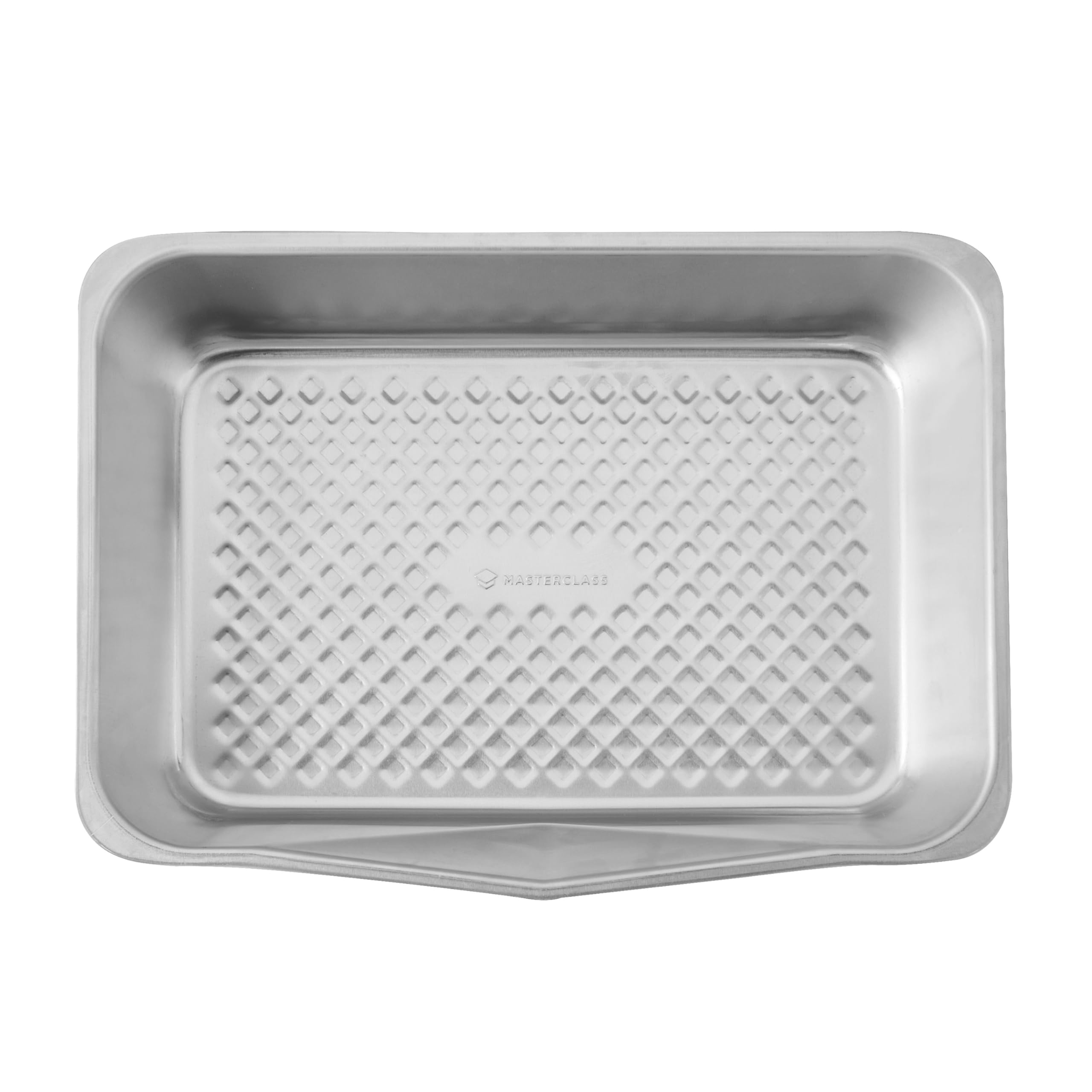 MasterClass Recycled Aluminum Roasting Pan, Large Roasting Tray for Oven with Pouring Spout, 40x29cm | Superior Heat Distribution & Warp Resistant