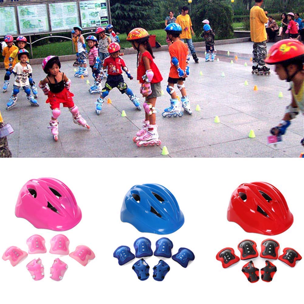 Kids Protective Gear Set, 7Pcs Sport Safety Equipment Adjustable