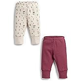 Monica + Andy Hello Baby Pants, 100% Organic Baby Clothes for Boys & Girls, Joggers, Sizes for Preemie, Newborn & Infant