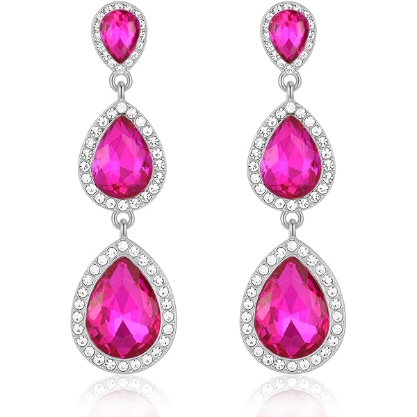 Aktully Rhinestone Heart Choker Necklace For Women - Dainty Crystal Pink Statement Necklace - View #10