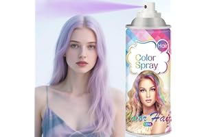 SIGAITWAX Temporary Hair Color Wax,Temporary Hair Color Spray, Natural Washable Hair Coloring Spray for Halloween, DIY Cosplay, Party,ONE-TIME USE Washable(Light Purple-120ml)