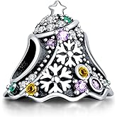 Doyafer 925 Sterling Silver Christmas Snowflake Bead Women'S Bracelet Pendant Necklace Pendant New Year Holiday Jewelry Gift Family And Friends