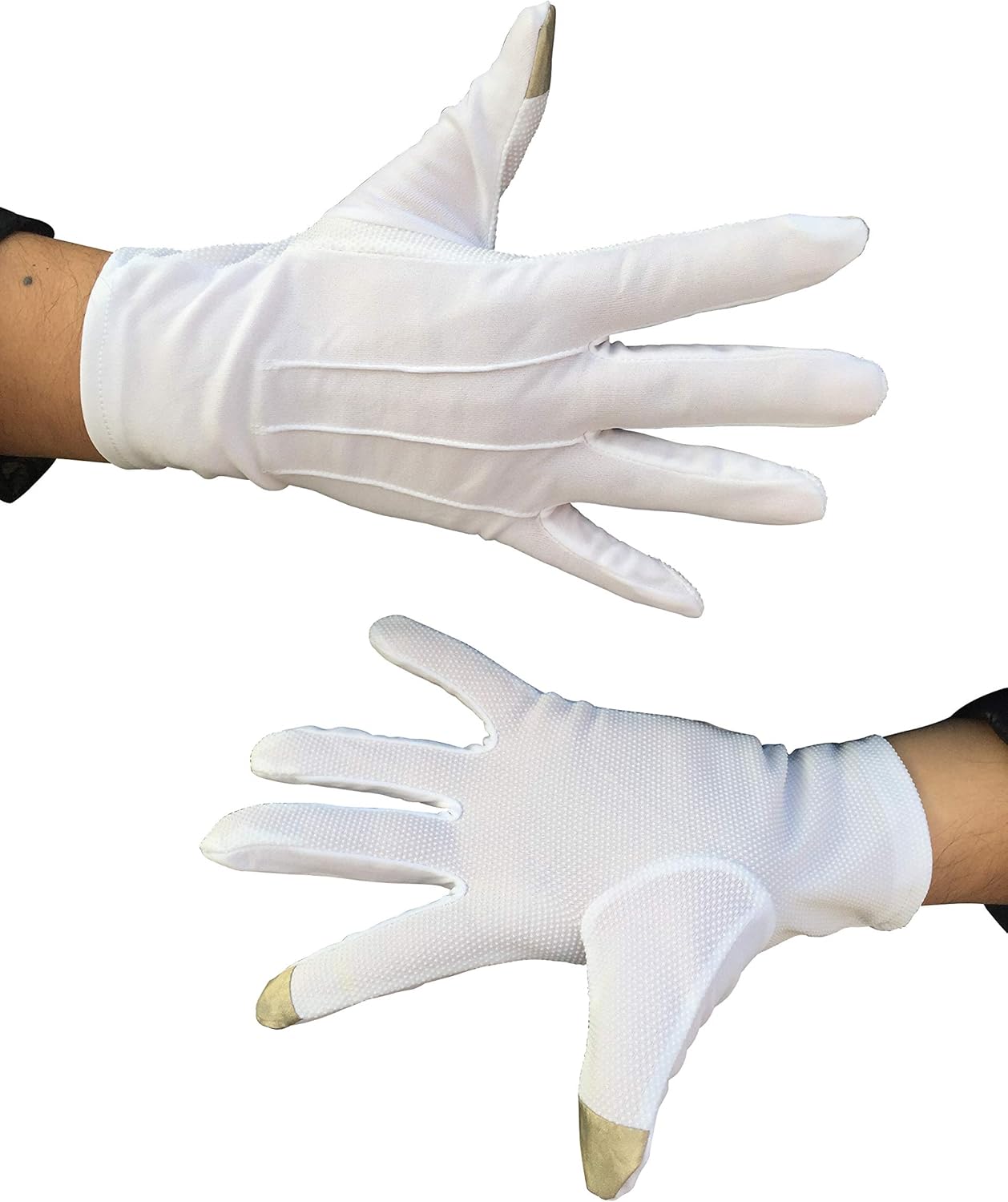 Men’s White Gloves Nylon Cotton Touchscreen Parade Police Tuxedo
